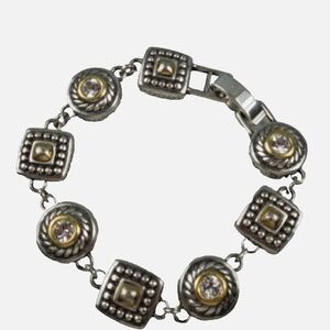Brighton Heiress Two-Tone Crystal Heart Bracelet